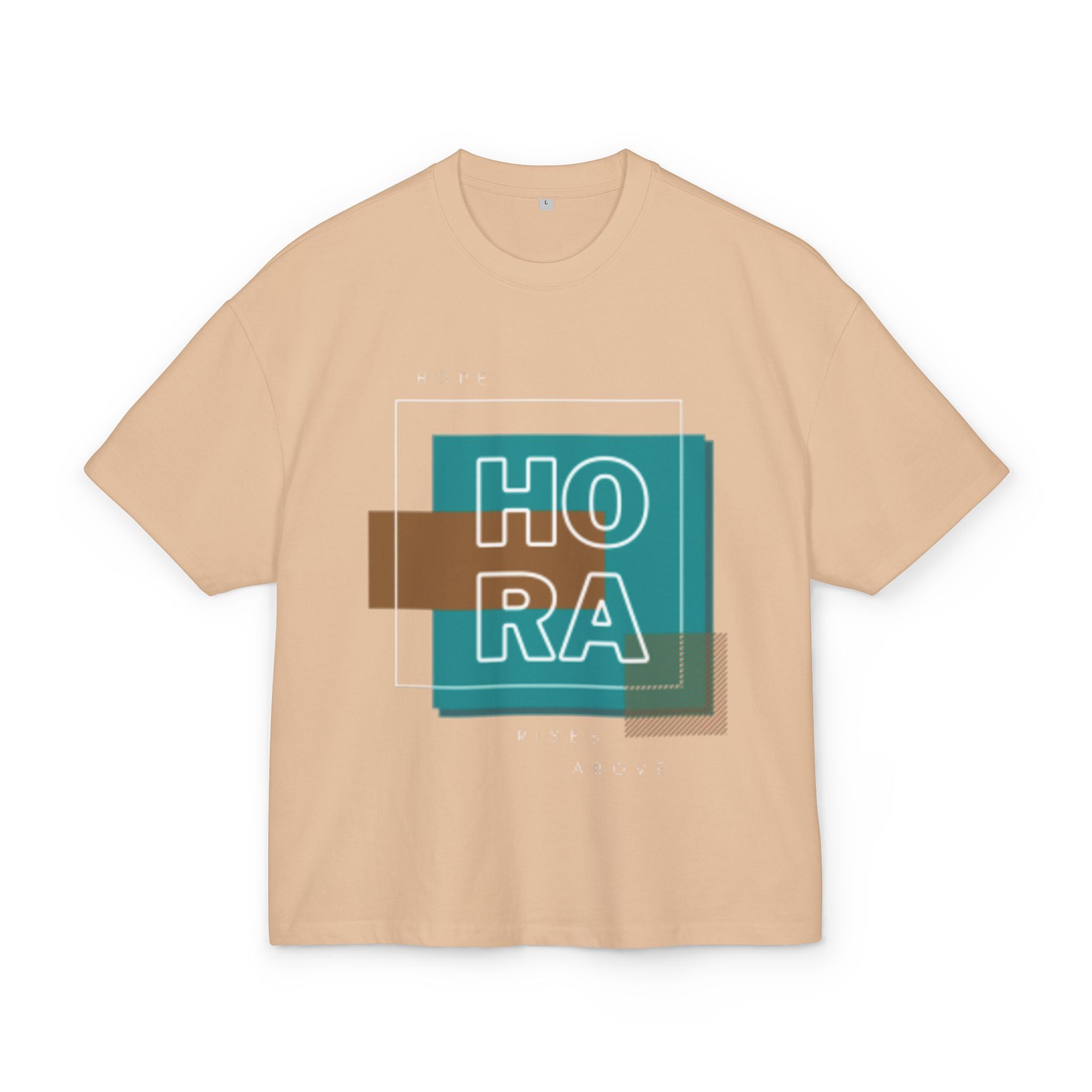 HORA Geometric Box Logo T-Shirt — Modern Minimalist Typography Tee