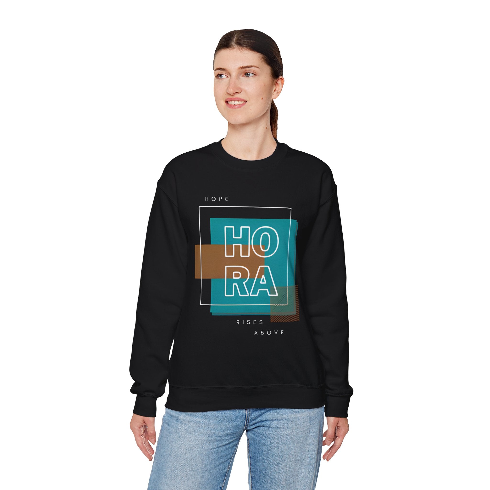 Hope Rises "HO RA" Graphic Crewneck Sweatshirt