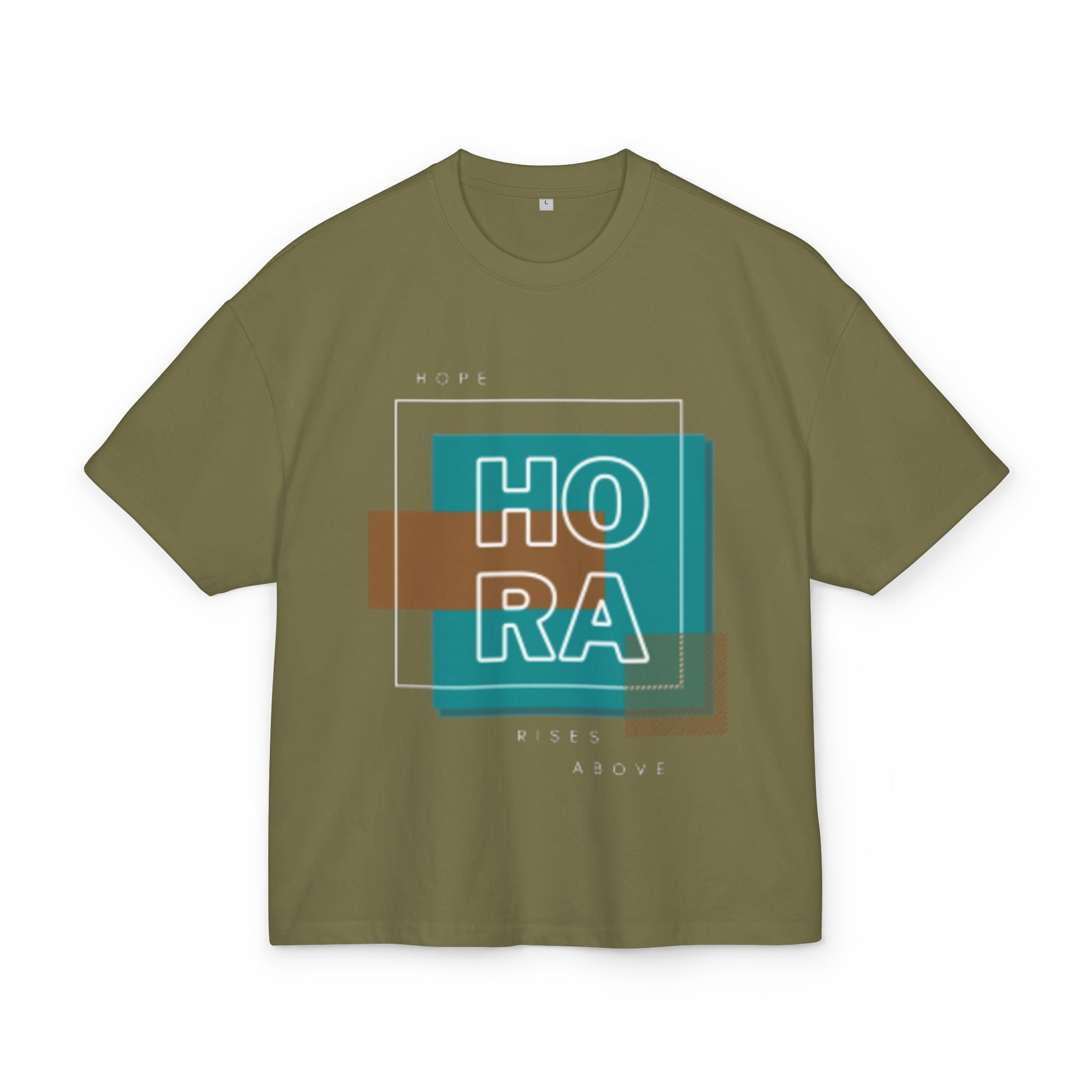 HORA Geometric Box Logo T-Shirt — Modern Minimalist Typography Tee