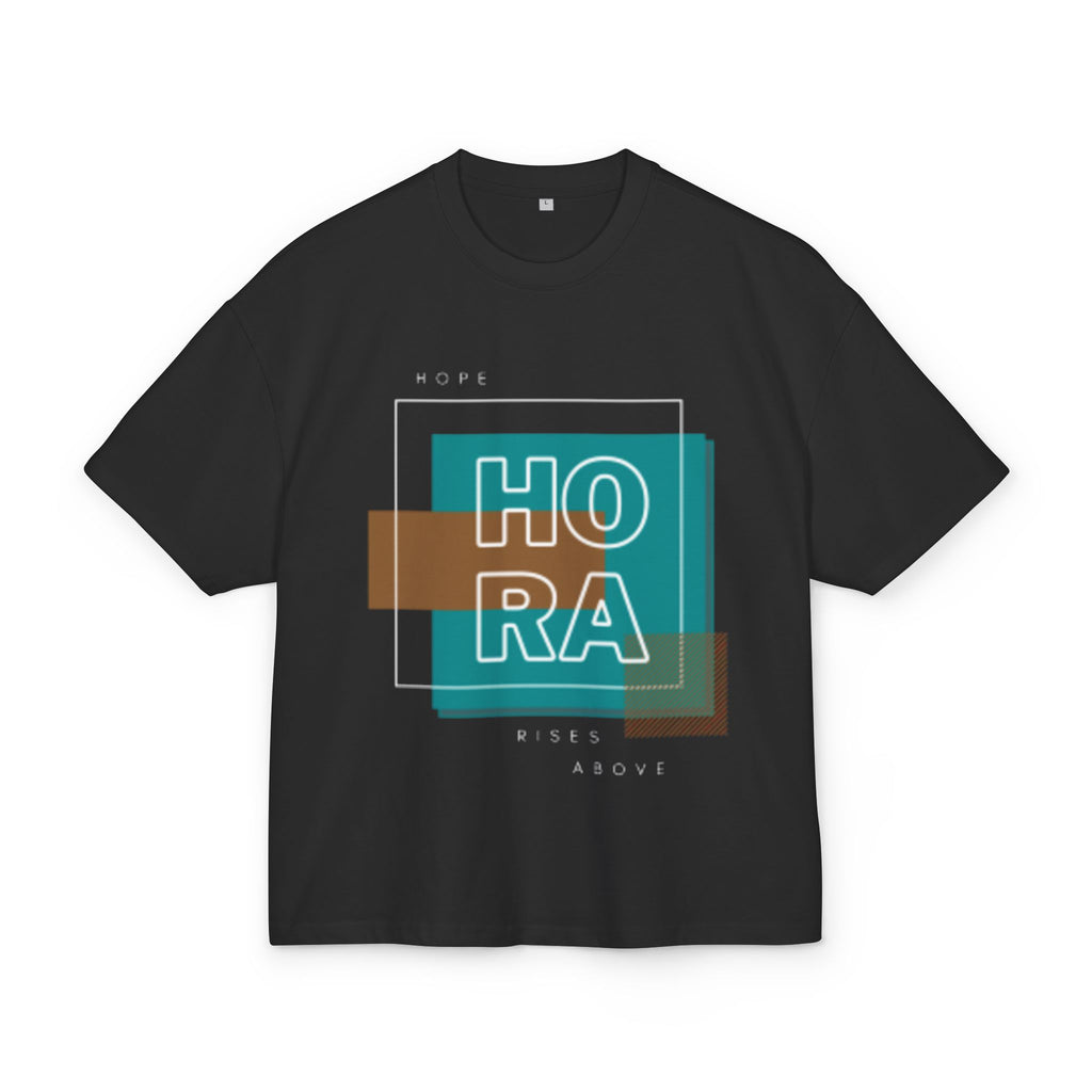 HORA Geometric Box Logo T-Shirt — Modern Minimalist Typography Tee