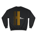 H Monogram Sweatshirt — Olive Champion Crewneck with Gold Gradient 'H' Design
