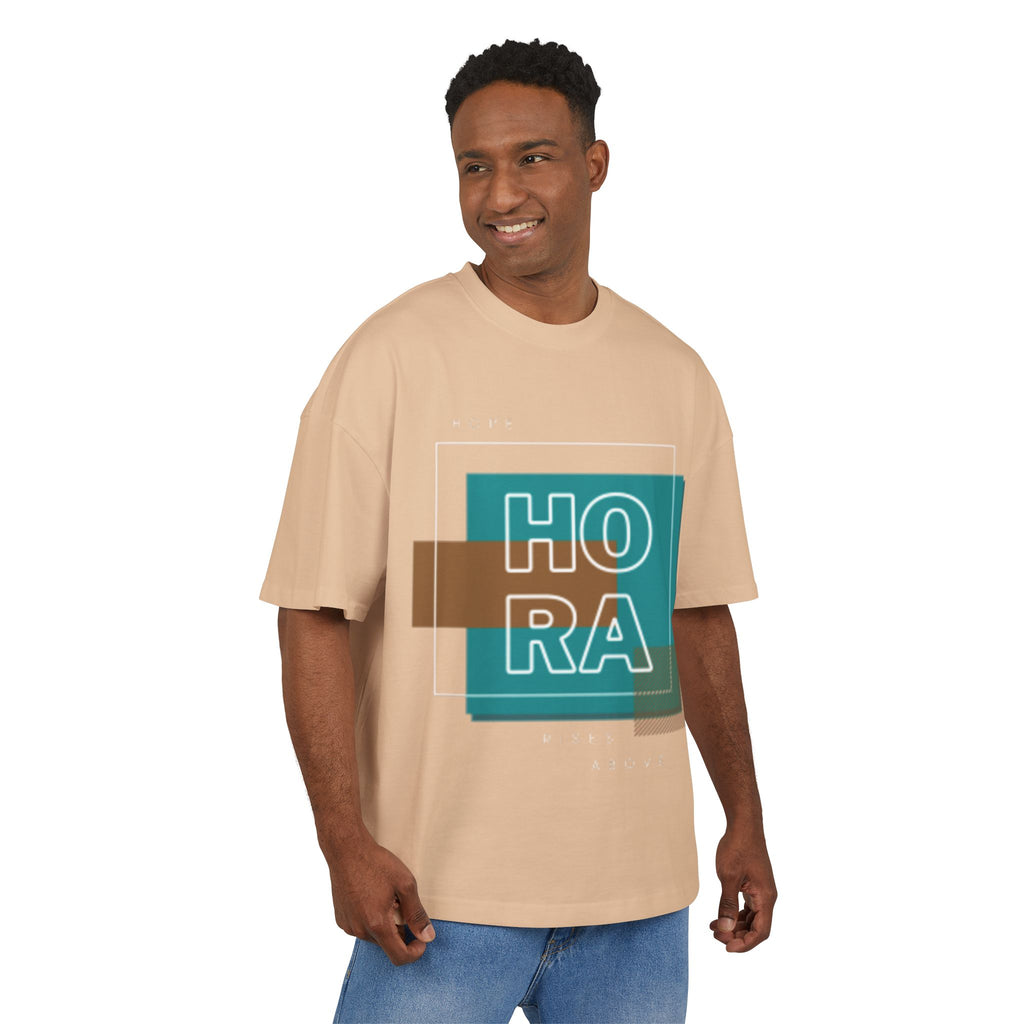 HORA Geometric Box Logo T-Shirt — Modern Minimalist Typography Tee