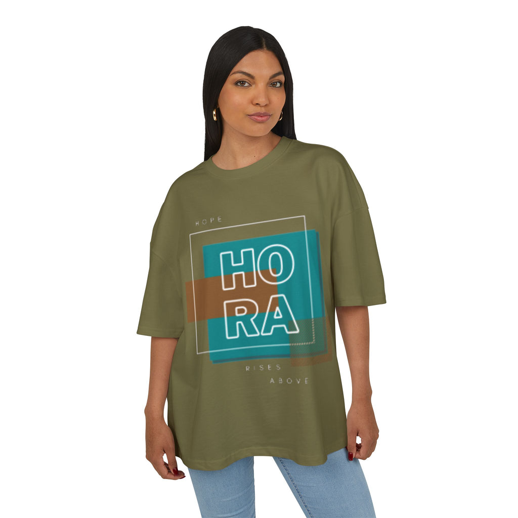 HORA Geometric Box Logo T-Shirt — Modern Minimalist Typography Tee