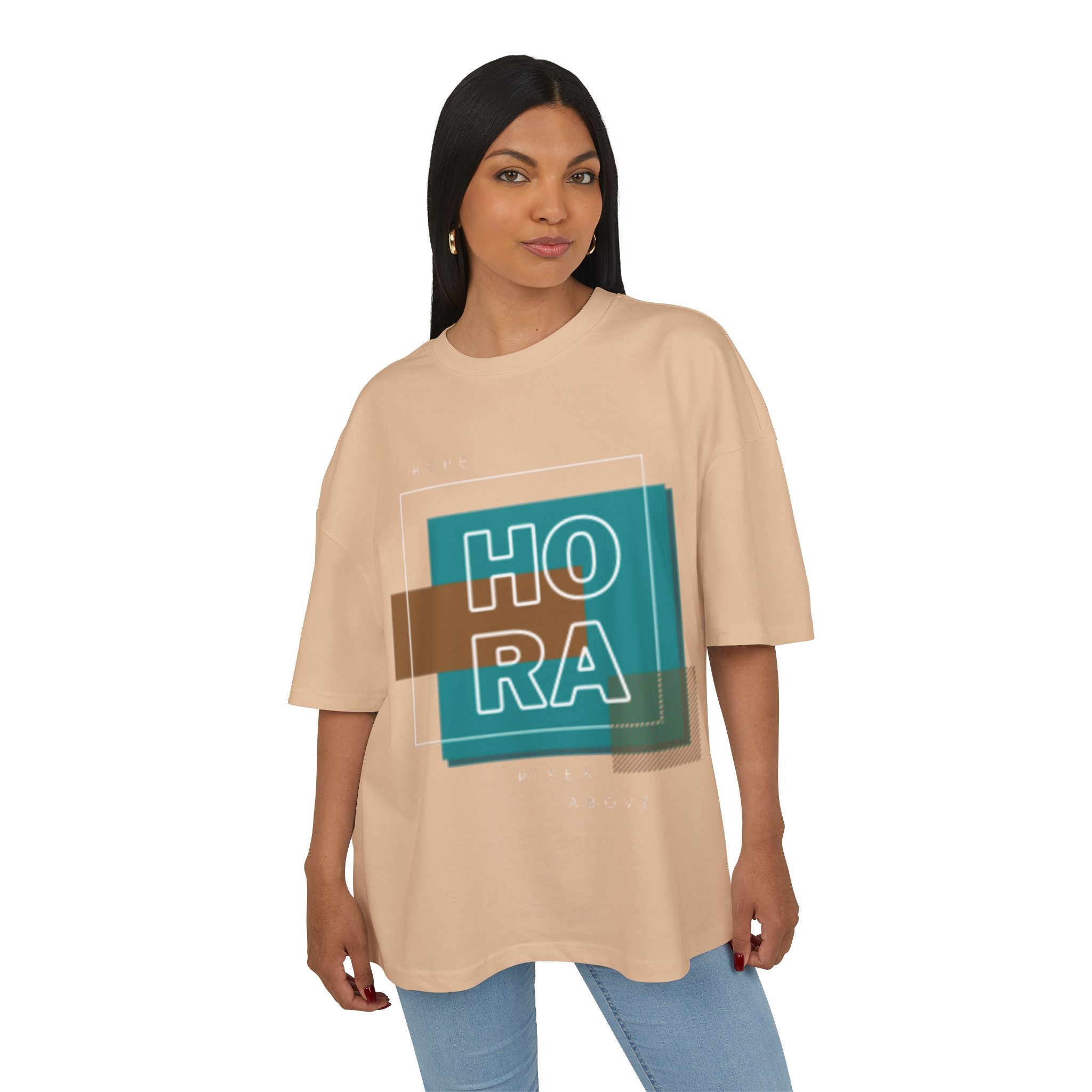 HORA Geometric Box Logo T-Shirt — Modern Minimalist Typography Tee