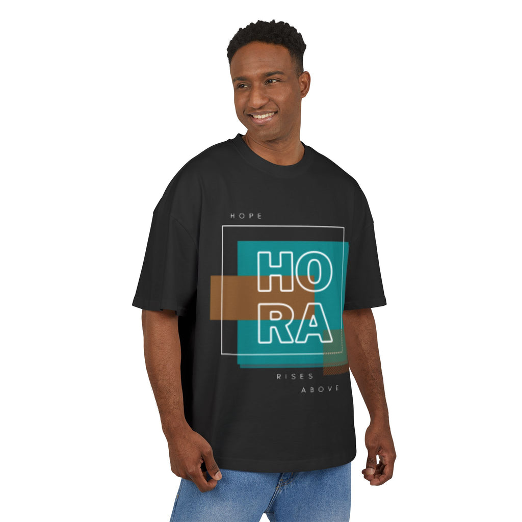 HORA Geometric Box Logo T-Shirt — Modern Minimalist Typography Tee