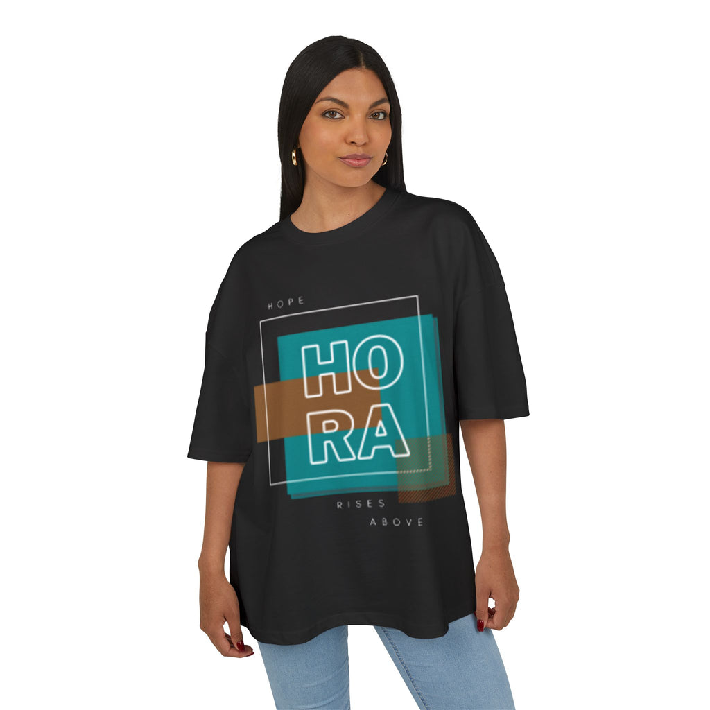 HORA Geometric Box Logo T-Shirt — Modern Minimalist Typography Tee
