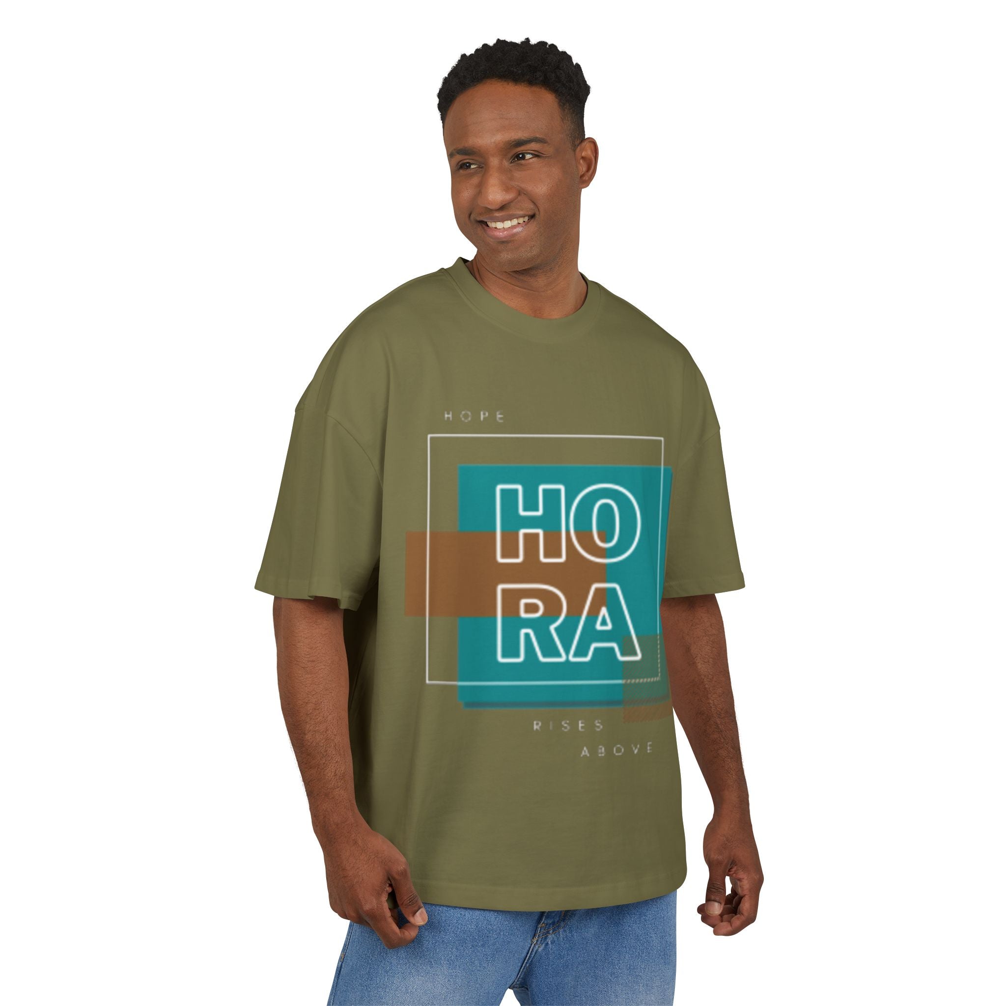 HORA Geometric Box Logo T-Shirt — Modern Minimalist Typography Tee