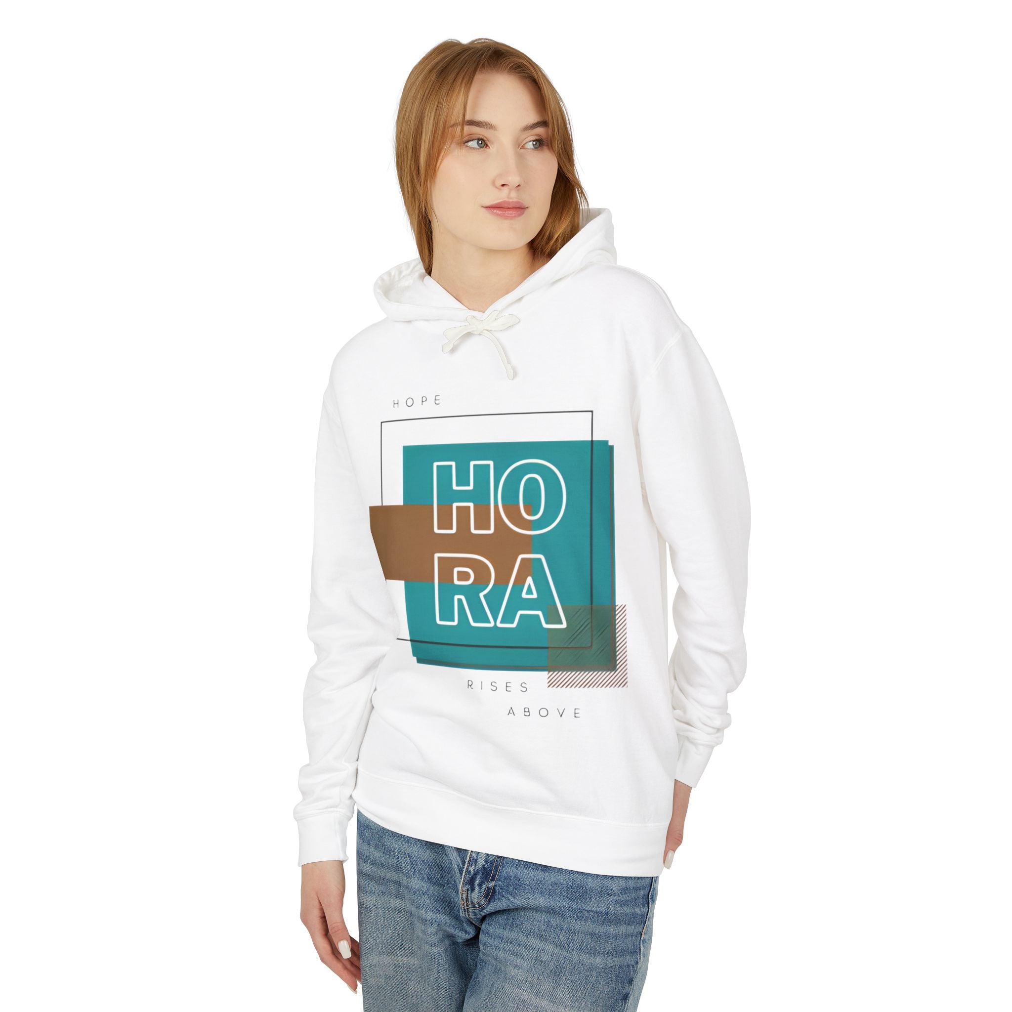 HORA Graphic Hoodie — Modern Geometric Lightweight Sweatshirt