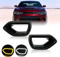 Replacement for SRT Scat Pack Grille LED Lights Sequential Amber Turn Signals Lights For Dodge Charger White LED as DRL 15-20