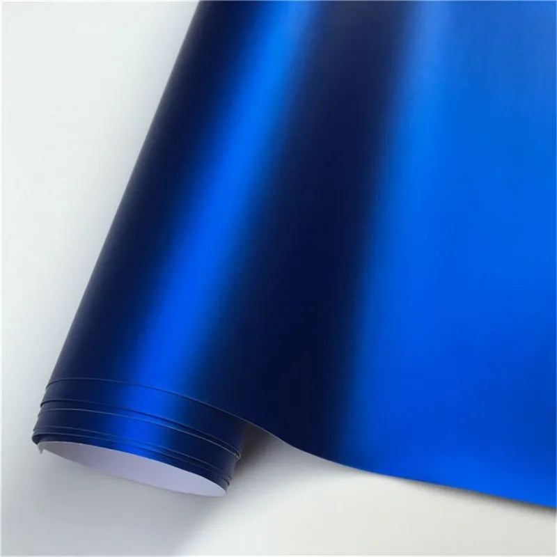 50x152cm Ice Satin Chrome Vinyl Wrap Film Air Free Metallic Matt Chrome Car Wrap Covering Style Car Sticker Foil