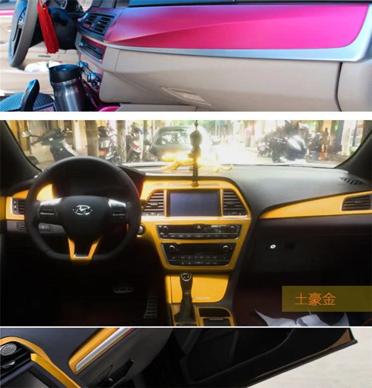 50x152cm Ice Satin Chrome Vinyl Wrap Film Air Free Metallic Matt Chrome Car Wrap Covering Style Car Sticker Foil