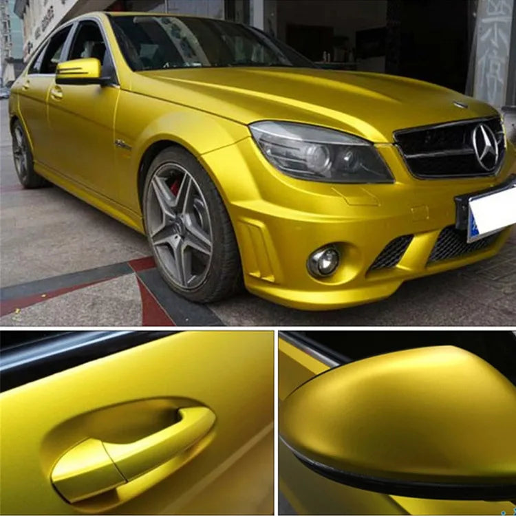 50x152cm Ice Satin Chrome Vinyl Wrap Film Air Free Metallic Matt Chrome Car Wrap Covering Style Car Sticker Foil