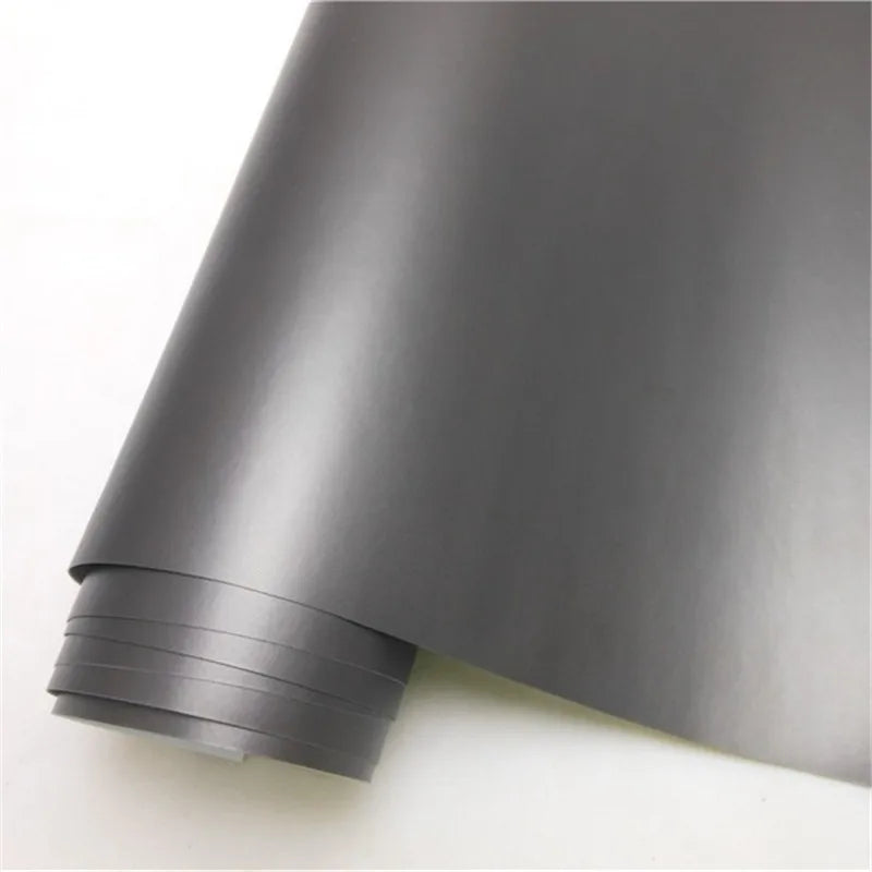 50x152cm Ice Satin Chrome Vinyl Wrap Film Air Free Metallic Matt Chrome Car Wrap Covering Style Car Sticker Foil