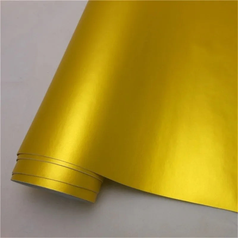 50x152cm Ice Satin Chrome Vinyl Wrap Film Air Free Metallic Matt Chrome Car Wrap Covering Style Car Sticker Foil