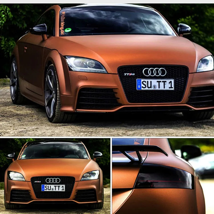 50x152cm Ice Satin Chrome Vinyl Wrap Film Air Free Metallic Matt Chrome Car Wrap Covering Style Car Sticker Foil