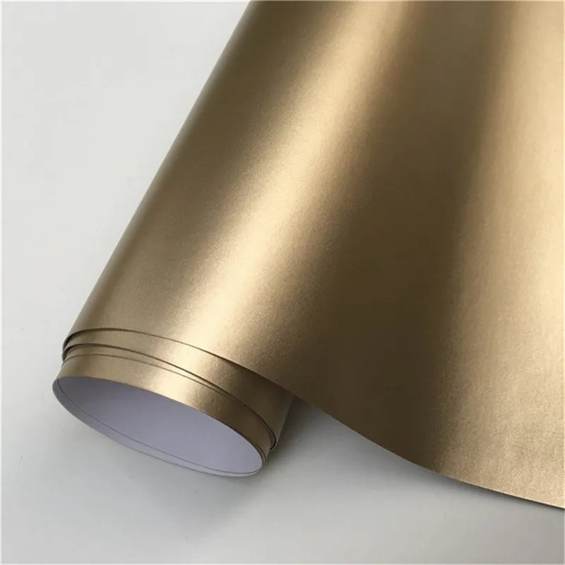 50x152cm Ice Satin Chrome Vinyl Wrap Film Air Free Metallic Matt Chrome Car Wrap Covering Style Car Sticker Foil