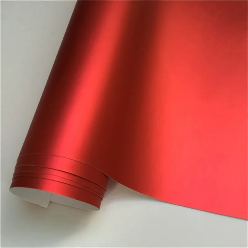 50x152cm Ice Satin Chrome Vinyl Wrap Film Air Free Metallic Matt Chrome Car Wrap Covering Style Car Sticker Foil