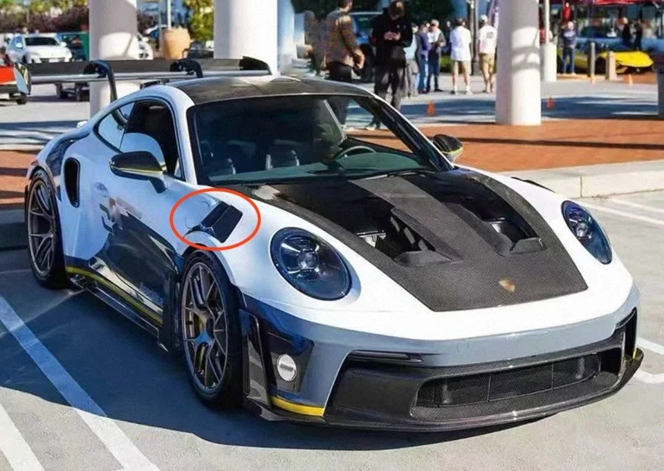 2022-2025 For Porsche 911 992 GT3 RS Dry Carbon Front Fender Air Vent Trims Exterior Accessories Body Kit
