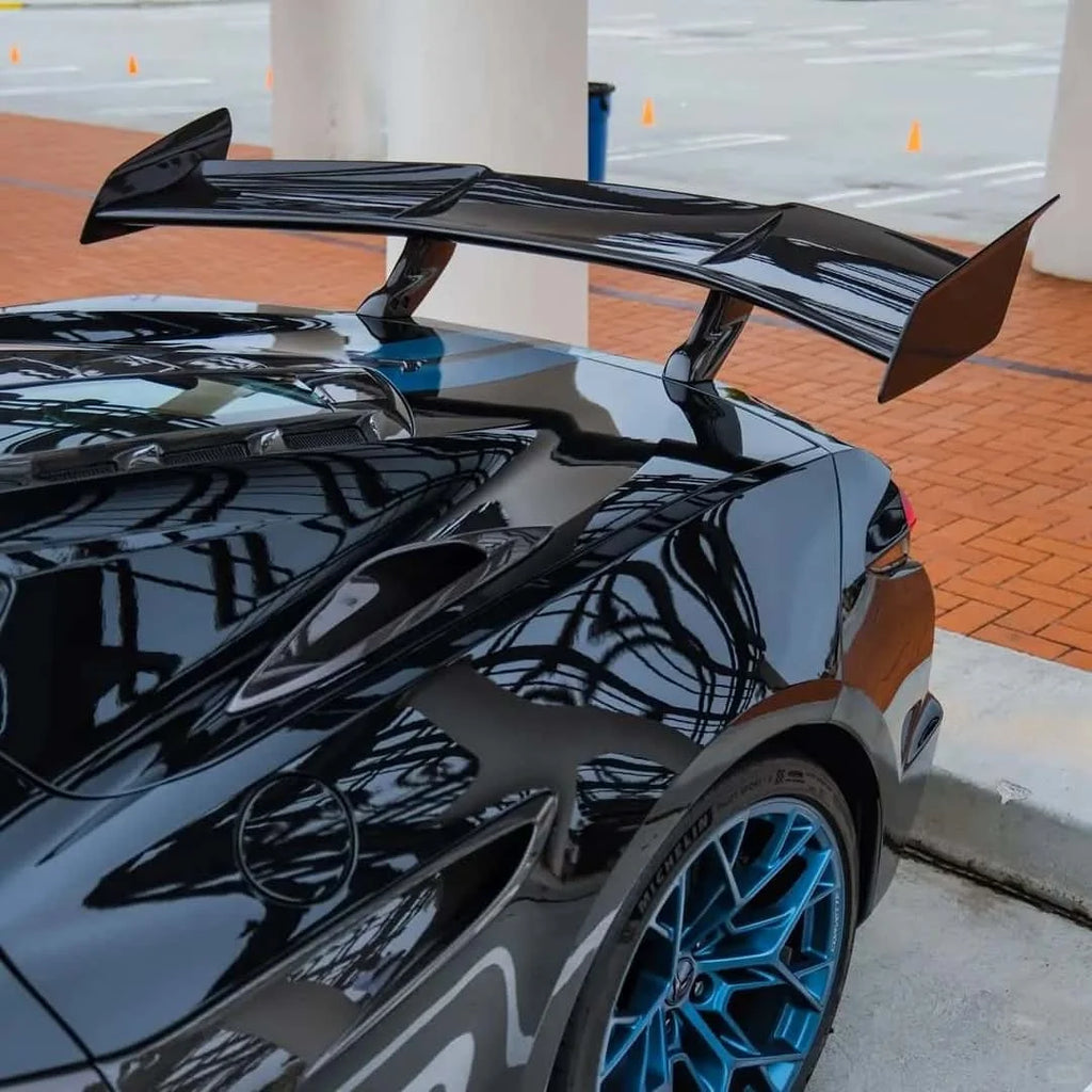 Suitable for C8 ZR1 Rear Wing: High-quality Dry Carbon Fiber  for the Car Body Kit