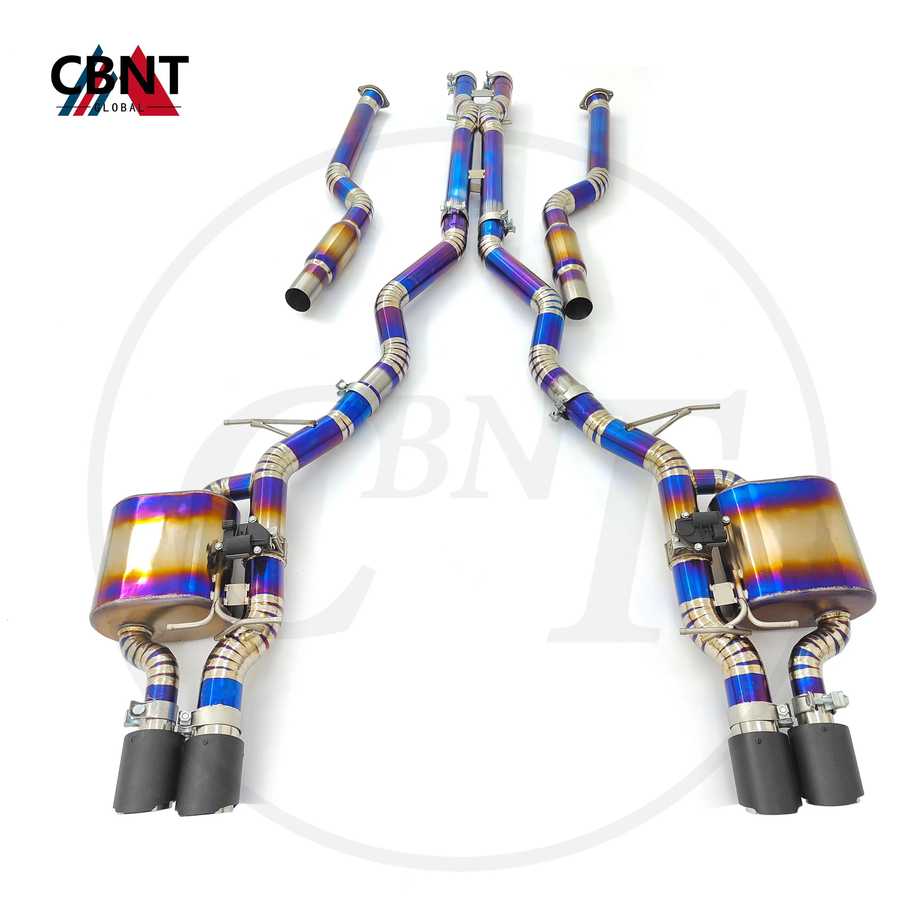 CBNT for BMW M5 E60 M6 E63 V10 5.0L Exhaust Catback with Valve Muffler High Quality Titanium Alloy Valved Exhaust-pipe System