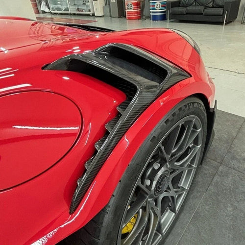 2022-2025 For Porsche 911 992 GT3 RS Dry Carbon Front Fender Air Vent Trims Exterior Accessories Body Kit
