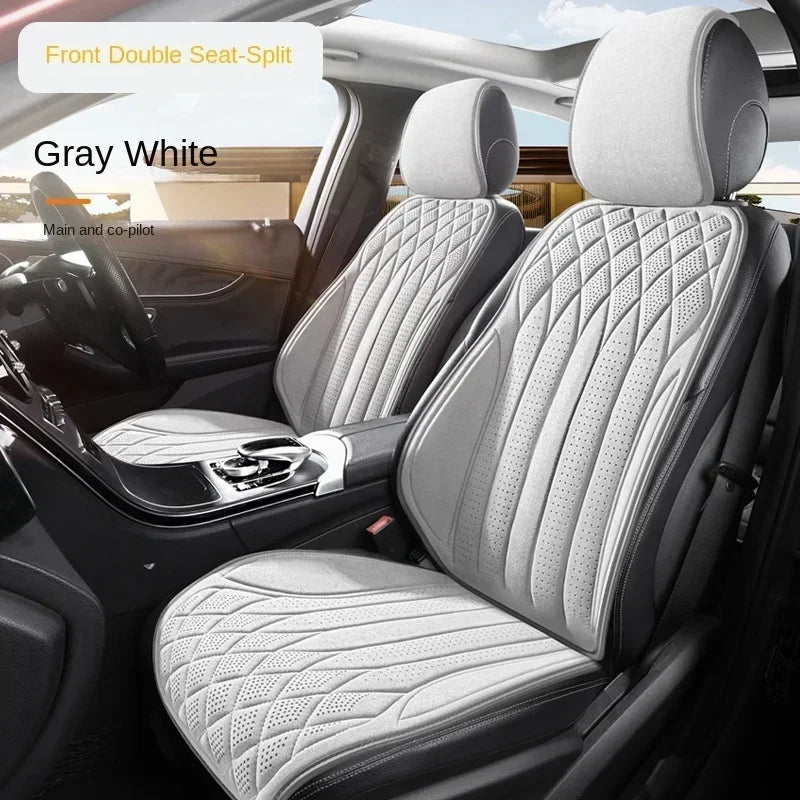 Car Suede Seats Protection Universal Car Seat Cover All Season Breathable High Quality Perforated Latex Suede SUV Seat Covers