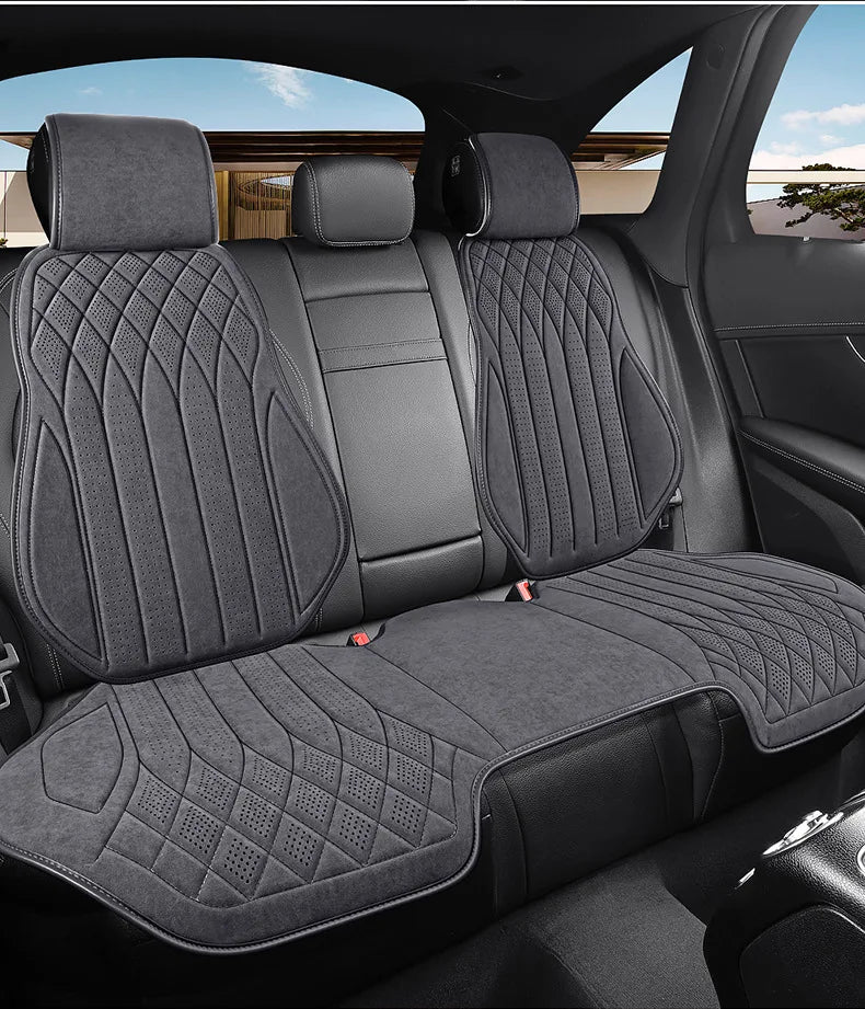 Car Suede Seats Protection Universal Car Seat Cover All Season Breathable High Quality Perforated Latex Suede SUV Seat Covers