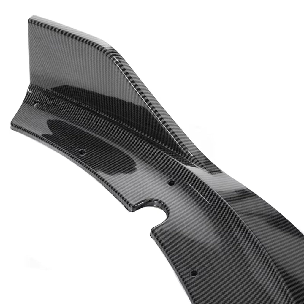 4PCS Front Bumper Lip Splitter Spoiler Body Kit For Dodge Charger 2015-2023 SRT-Style Carbon Fiber Look Glossy Black