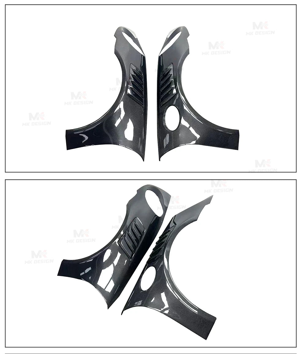 Carbon Fiber Front Fender Flares for Porsche 911 992 2021-2024 Side Fenders Air Vent Cover Trims Car Accessories