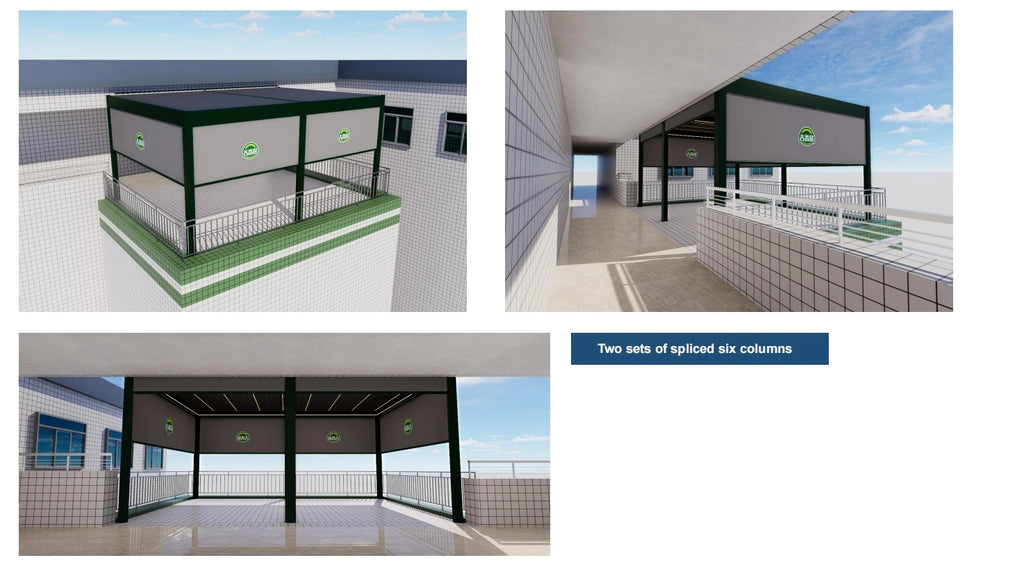 Motorized Pergola Aluminum Bioclimatic Gazebo with LED Lights Louvered Roof with Glass Sliding Doors Patio Gazebos Pergolas