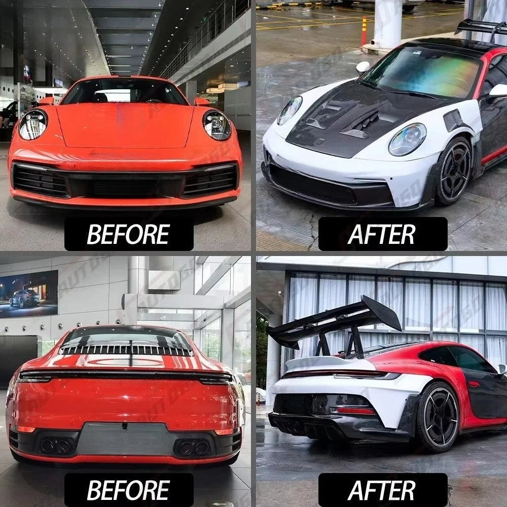 2025 New Design Dry Carbon Fiber Body Kit for 911 992 2019 2020 2021 2022 2023 2024 Upgrade to GT3 RS Style Bumper Assembly Assy