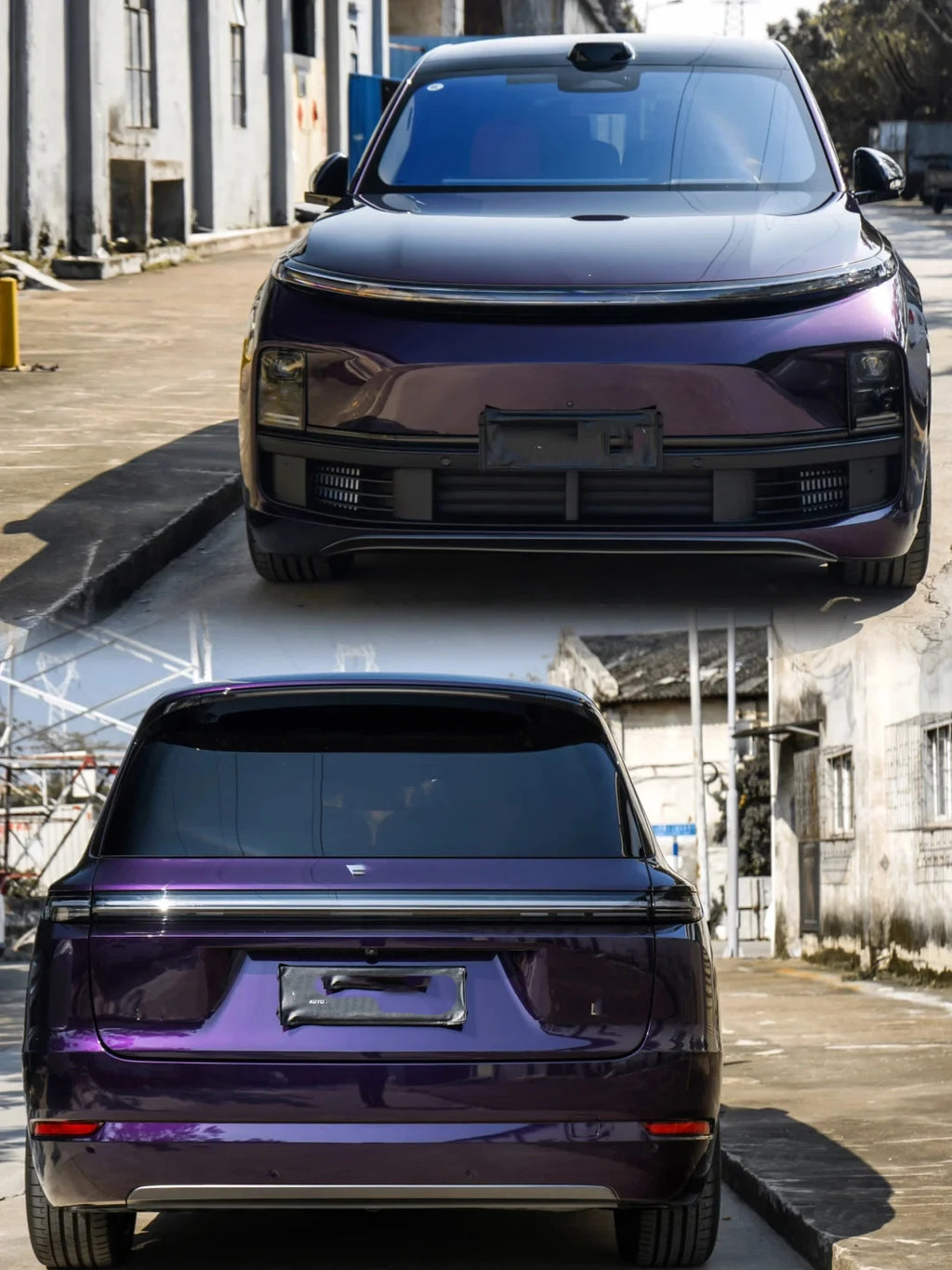 18M Roll High Glossy Metallic Midnight Purple Vinyl Film Sticker DIY Car Wrap Foil with Air Release Self Adhesive Decal Wrapping
