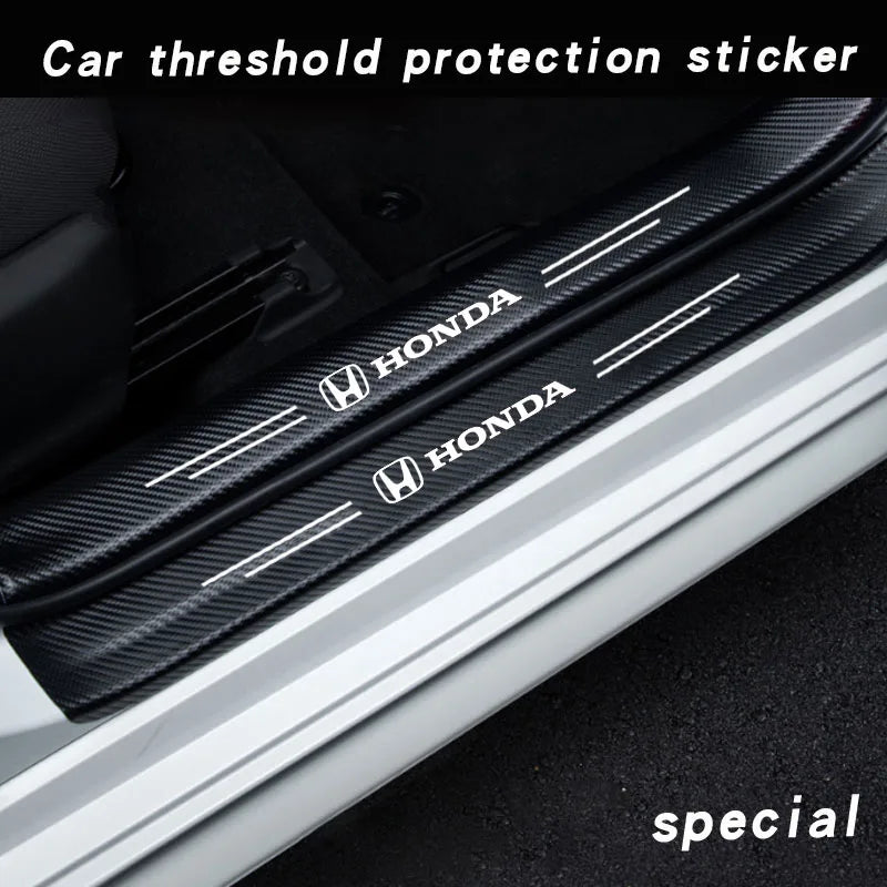 Car Door Sill Protection Strip Car Decorative Sticker For Honda Civic CRV Fit gp5 Jazz Veze Odyssey XR-V adv 350 Car Accessories