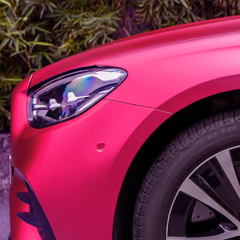 Matte Satin Ice Film Rose Red Car Wrap Stickers Color Change Vinyl Film Bubble Free Auto Decals Wrapping Sticker Car Accessories