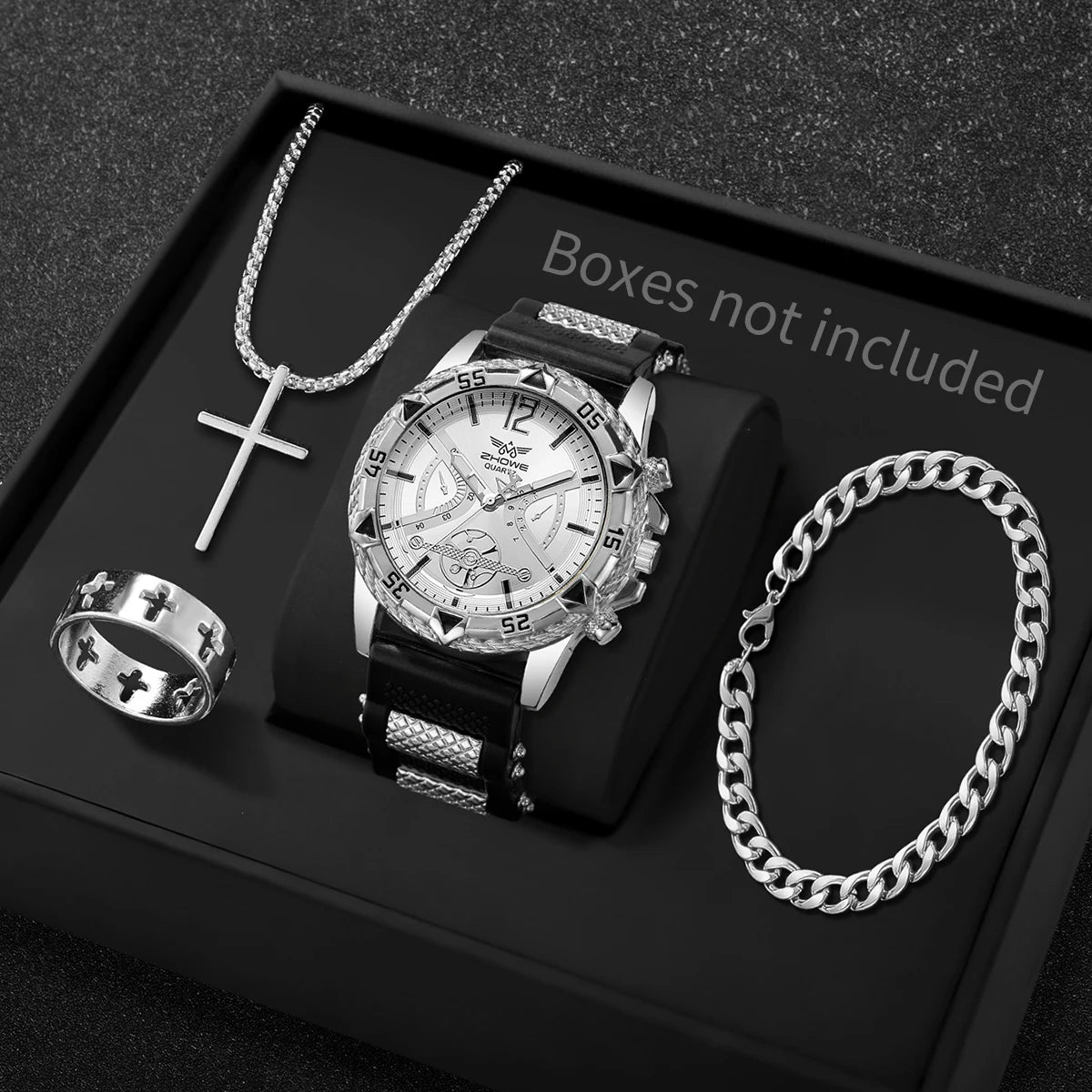 4PCS Men Business Quartz Watch