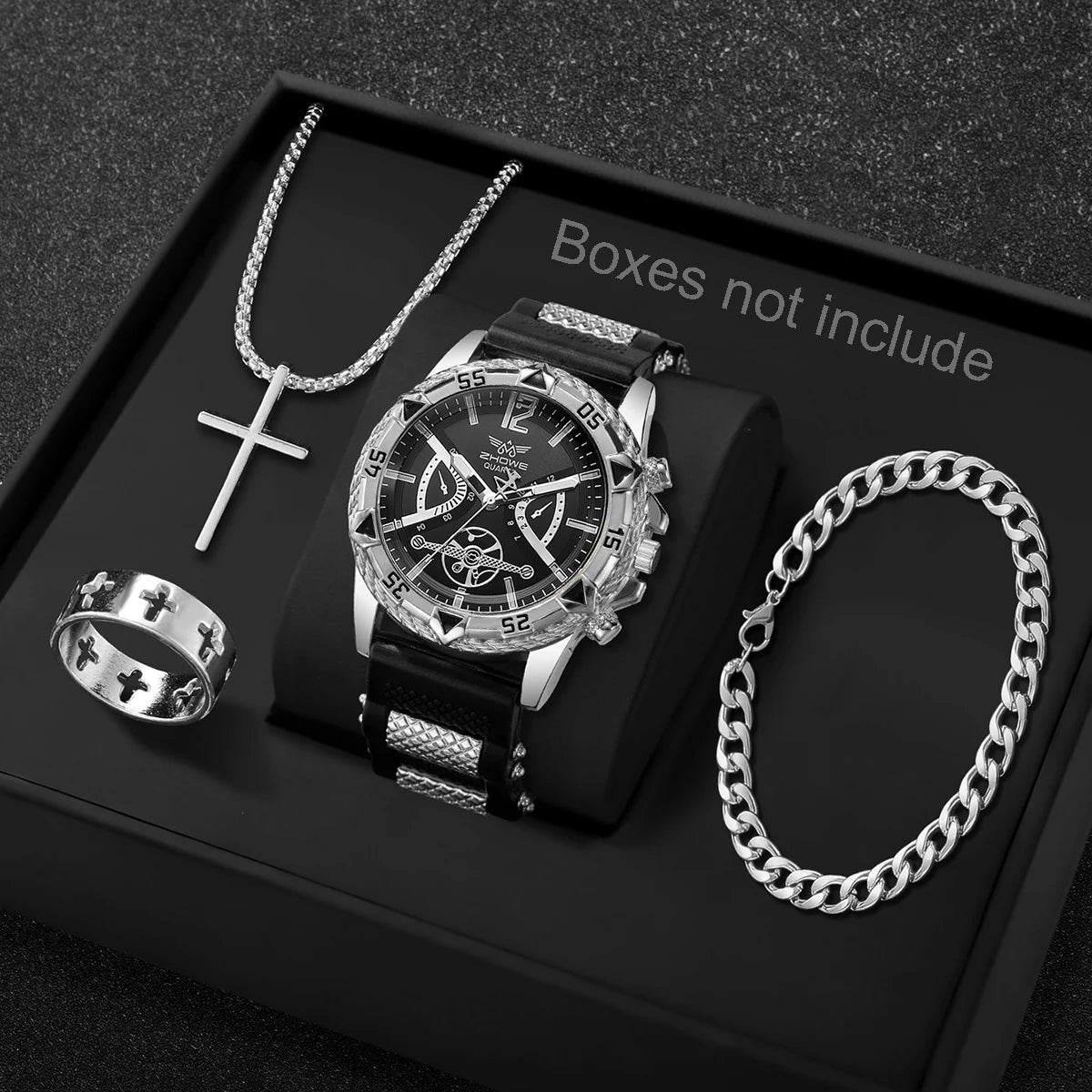 4PCS Men Business Quartz Watch