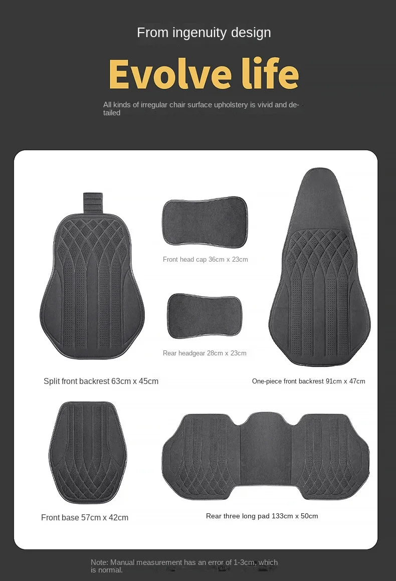 Car Suede Seats Protection Universal Car Seat Cover All Season Breathable High Quality Perforated Latex Suede SUV Seat Covers