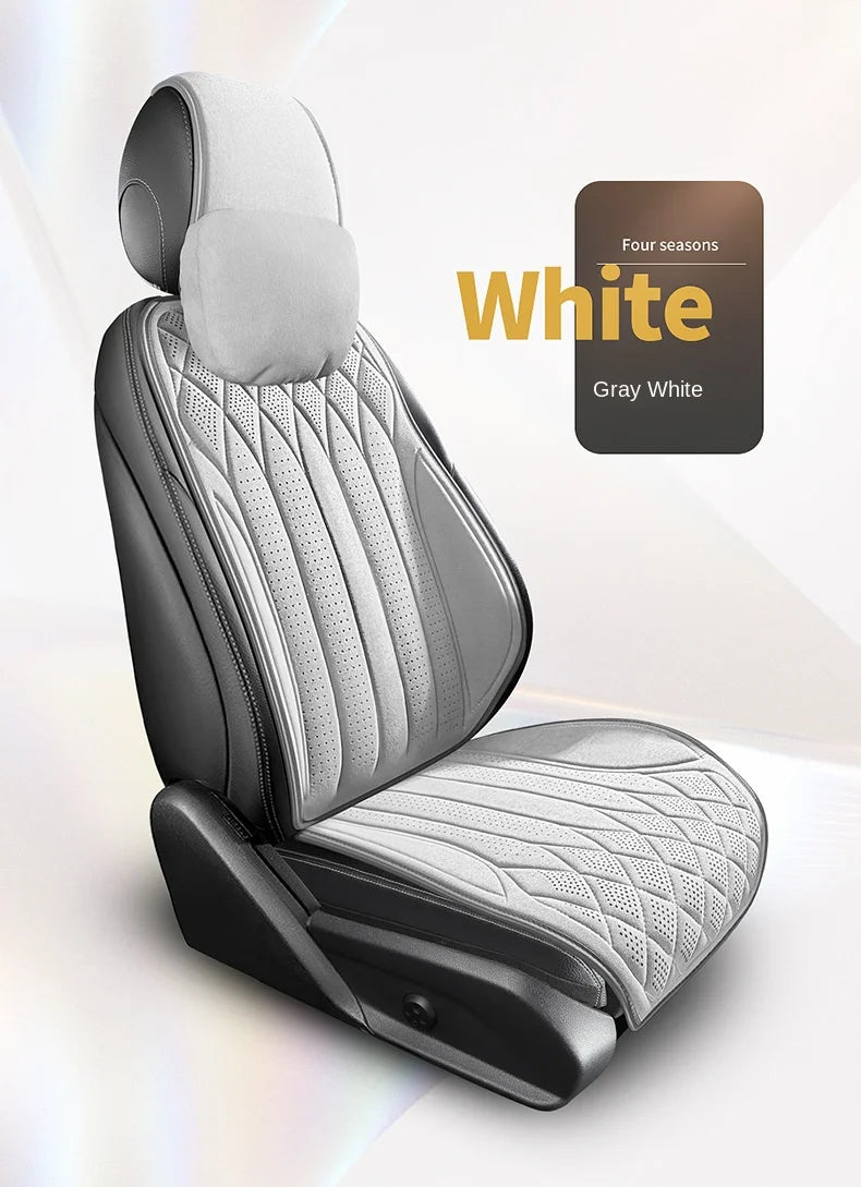 Car Suede Seats Protection Universal Car Seat Cover All Season Breathable High Quality Perforated Latex Suede SUV Seat Covers
