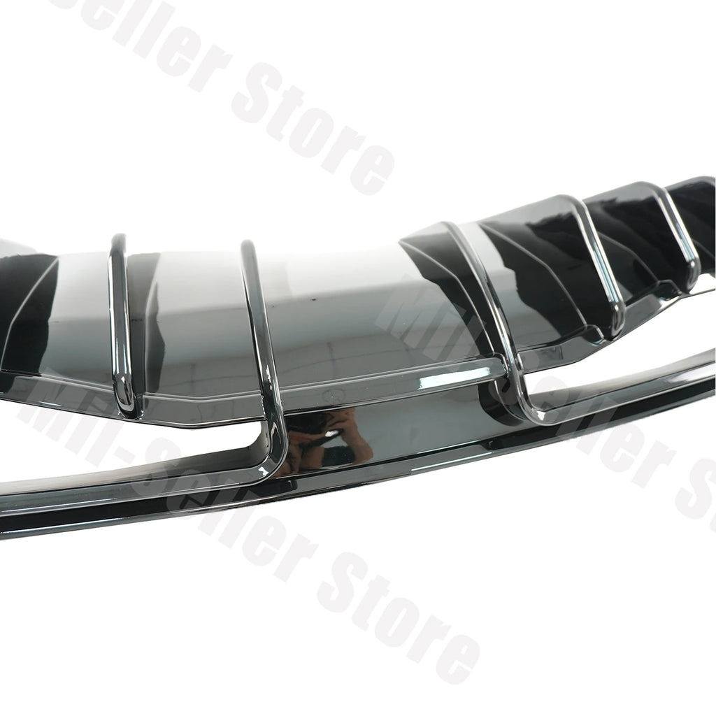For Chevrolet Corvette C8 2020-2025 NINTE Style Rear Bumper Diffuser Non-Widebody Glossy Black Cars Accessories Body Kit