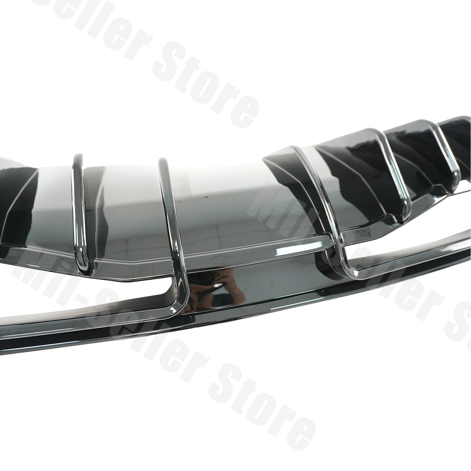 For Chevrolet Corvette C8 2020-2025 NINTE Style Rear Bumper Diffuser Non-Widebody Glossy Black Cars Accessories Body Kit