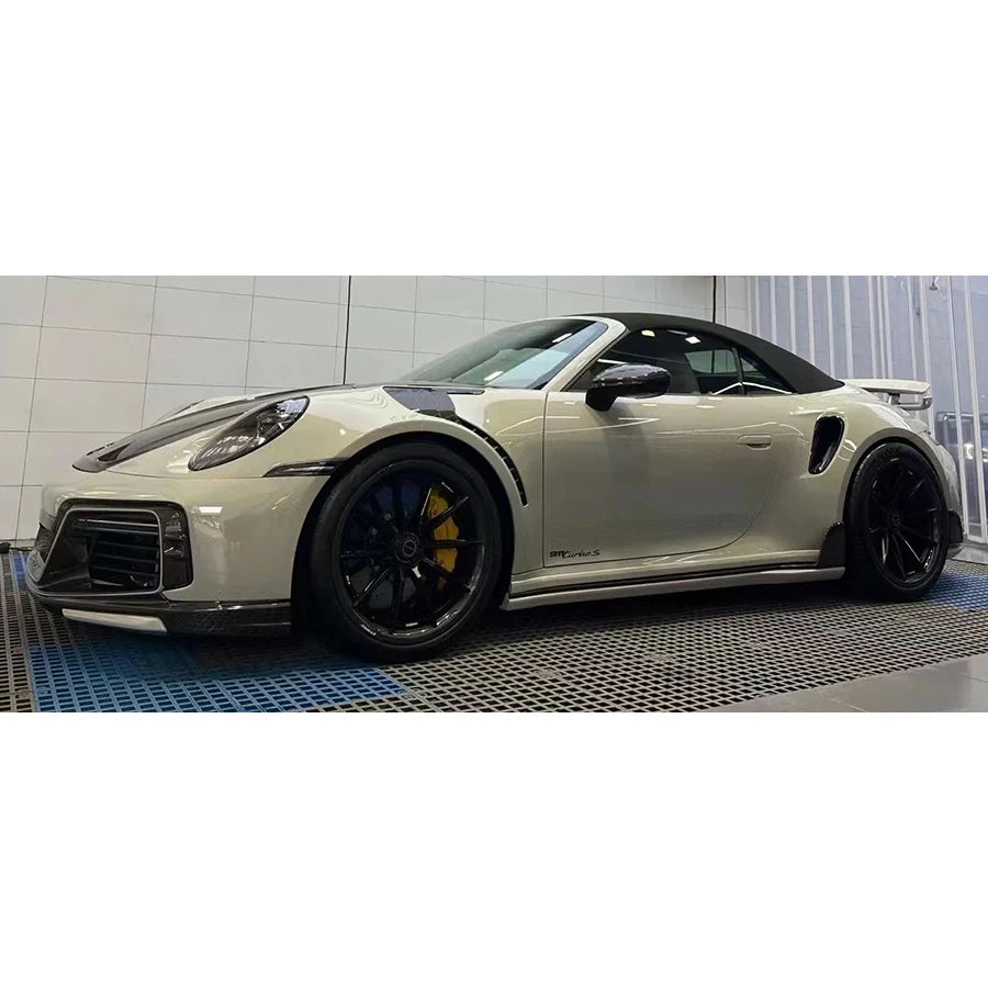 For Porsche 911 992 GT3 style Dry Carbon Fiber Car Front Bumper Side Fender Air Vent Covers Upgrade Car Accessories body kit