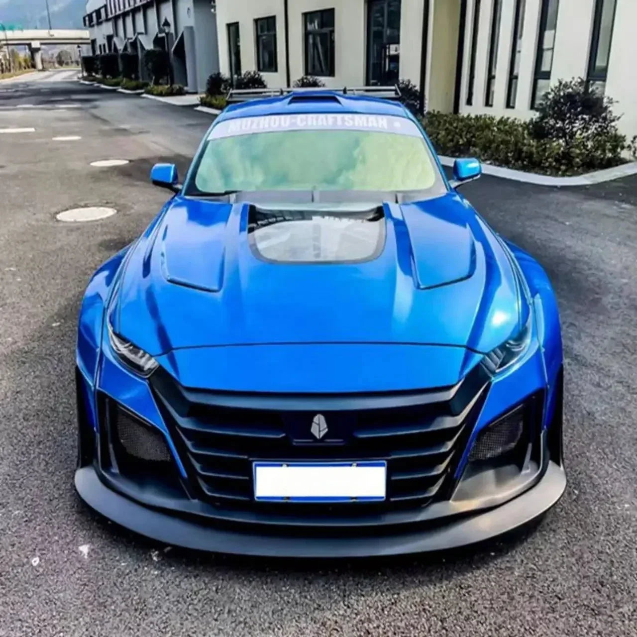 Dawn Style Wide Body kit for Ford Mustang 2018-2022 Car Front Bumpers Fender Flares Honnet Hood Rear Spoiler Wing Bodykit