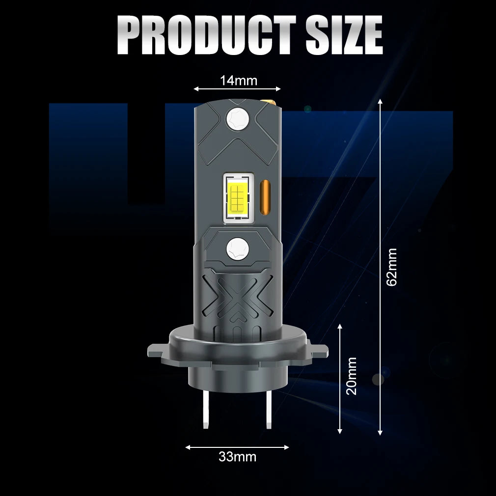 XSTORM H7 LED Light Canbus Car Headlight With Fan 20000LM 120W H7 LED Headlight Auto Turbo Fog Bulbs 6500K Plug&Play Auto Lamp