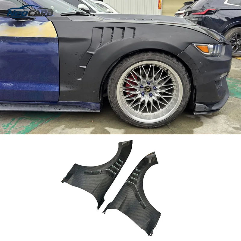 Suitable For Ford Mustang S550 GT EcoBoost V6 2015-2023 Carbon Fiber TPF Style Front Fender Exterior Upgrade