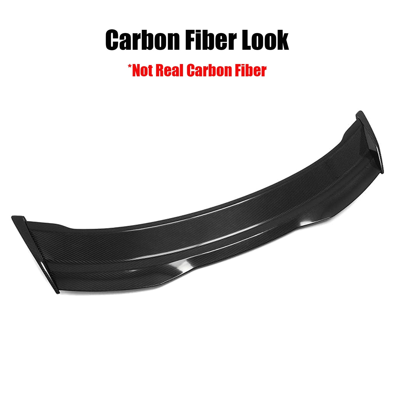 For Ford Mustang GT Ecoboost Shelby GT500 GT350 2-Door Coupe 2015-2023 Rear Bumper Tail Wing Spoiler Trunk Lip Carbon Look