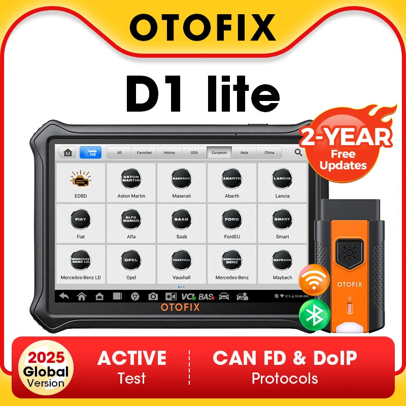 OTOFIX D1 Lite Bidirectional Scan Tool All System Automotive Diagnostic Scanner FCA SGW CANFD DOIP OBD2 Scanner 2 Year Update