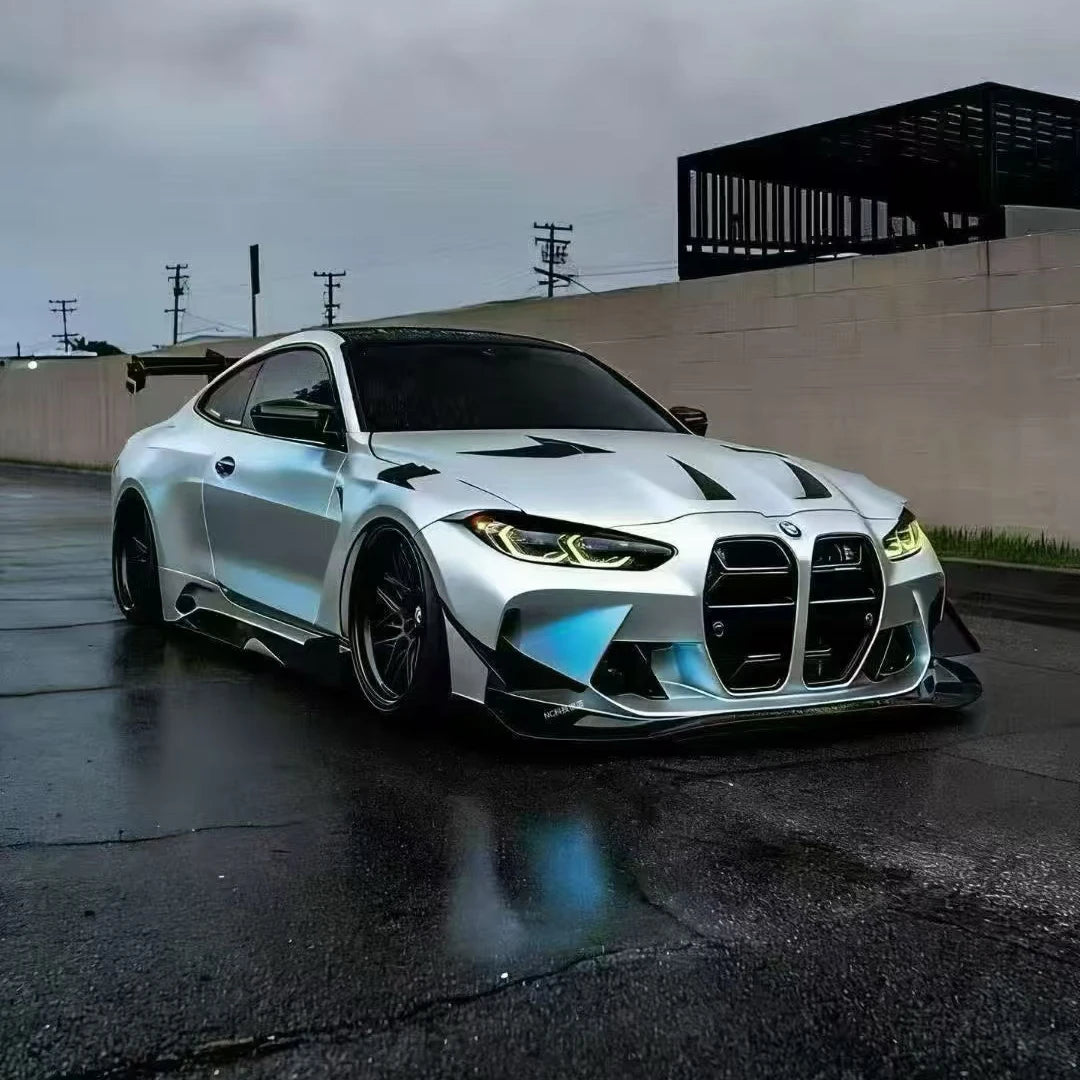 PET Liner Weatherproof Vinyl Wrap Metallic Blue Vinyl Unique Car Wrap Solutions