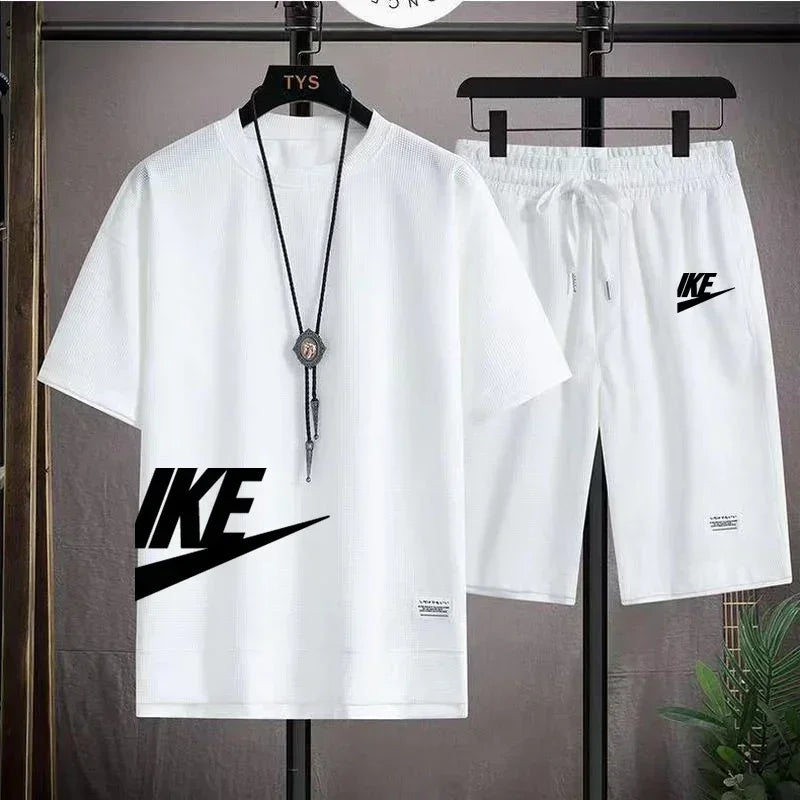 men's sportswear set, short-sleeved T-shirt