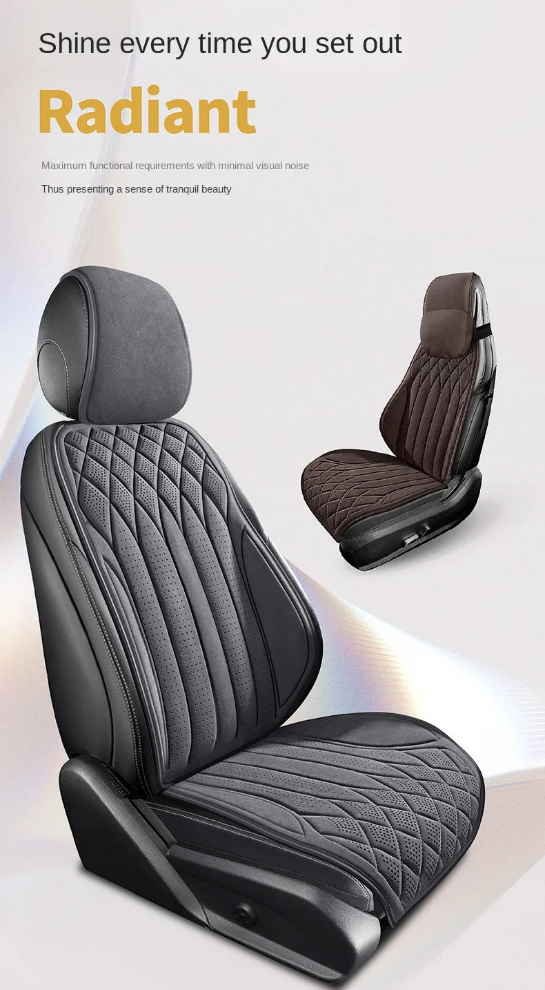 Car Suede Seats Protection Universal Car Seat Cover All Season Breathable High Quality Perforated Latex Suede SUV Seat Covers