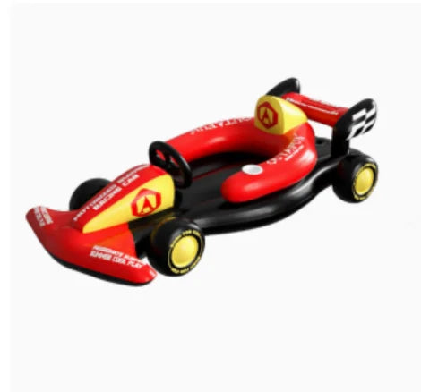 Inflatable Water Float Racing Car Model, Floating Lounge Seat, Inflatable Water Toy for Adults & Kids 214x105x81CM